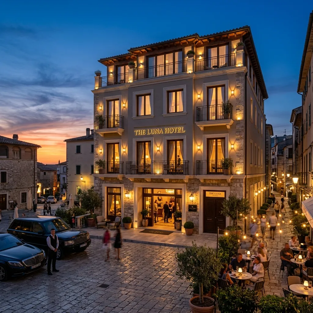Luxury property at twilight